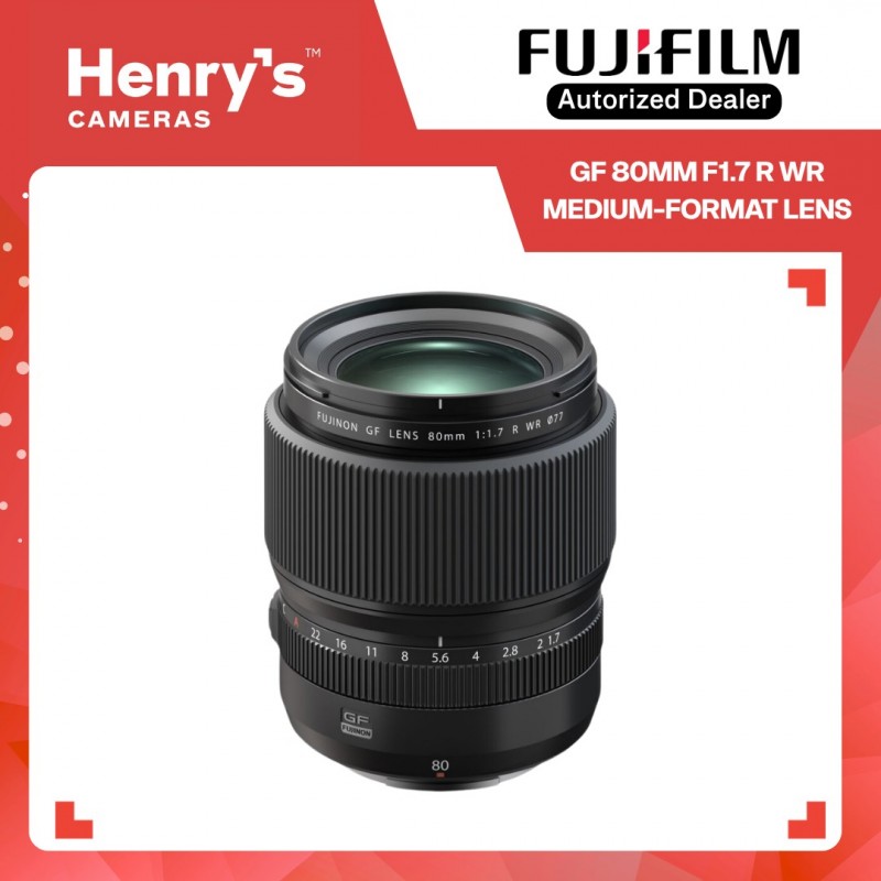 Fujifilm GF 80mm F1.7 R WR Medium-Format Lens